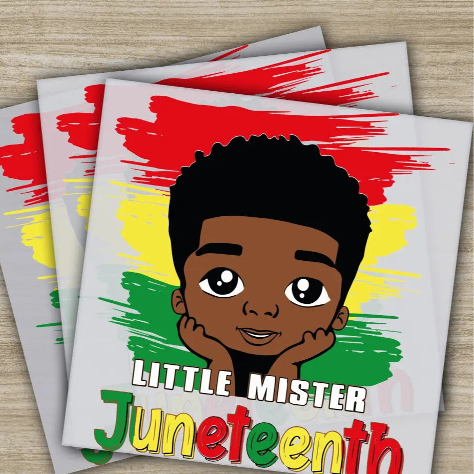 Little Mister Juneteenth 1865 June 4 th Celebration of Freedom,Ready to Press Personalized DTF Transfers Heat Press DTF