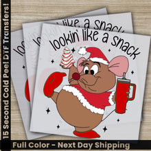 Load image into Gallery viewer, a set of two christmas cards with a cartoon mouse
