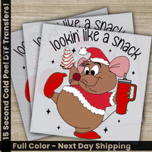 Load image into Gallery viewer, Lookin’ Like A Snack Christmas DTF Transfers Ready to Press Personalized Gifts Direct to Film Sublimation Screen
