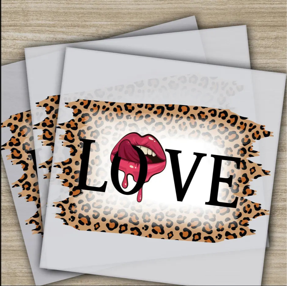 Love and Lips Ready to Press Personalized DTF Transfers Valentine’s Day Gifts High Quality Heat Press DTF Transfers