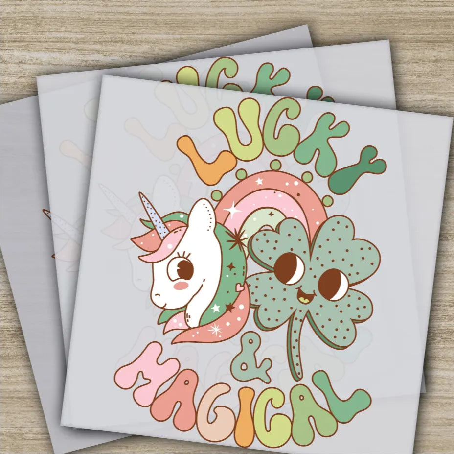 Lucky Magical St. Patrick’s Day Transfers Ready to Press Personalized DTF Transfers St. Patrick’s Gifts Heat Press DTF