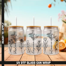 Load image into Gallery viewer, three glasses with floral designs on them sitting on a table
