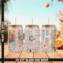 Load image into Gallery viewer, Mama Best Mom Ever UV DTF Wrap For Glass Cup 16oz Glass Cup Cute Stickers For Cups Gift Sticker Cup For Mama
