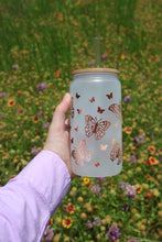 Load image into Gallery viewer, a person holding a cup with butterflies on it
