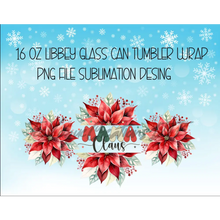 Load image into Gallery viewer, Mama Claus Christmas UV DTF Wrap For Glass Cup 16oz Glass Can Wrap Cute Stickers For Cups Libbey 16 oz Wrap
