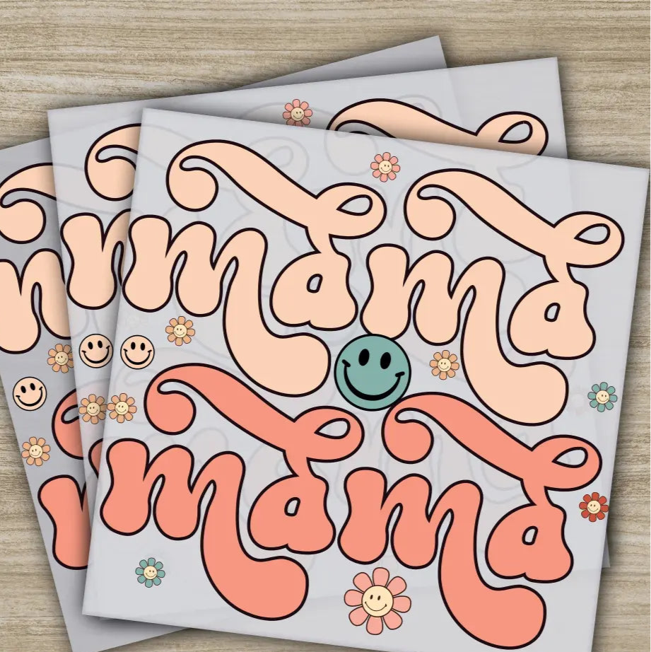 Mama Small Flowers Mother’s Day Transfers Ready to Press Personalized DTF Transfers Mother’s Day Gifts Heat Press DTF