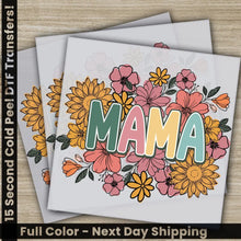 Load image into Gallery viewer, Mama Wildflower Sunflower Mother’s Day Transfers Ready to Press Personalized DTF Transfers Mother’s Day Gifts Heat
