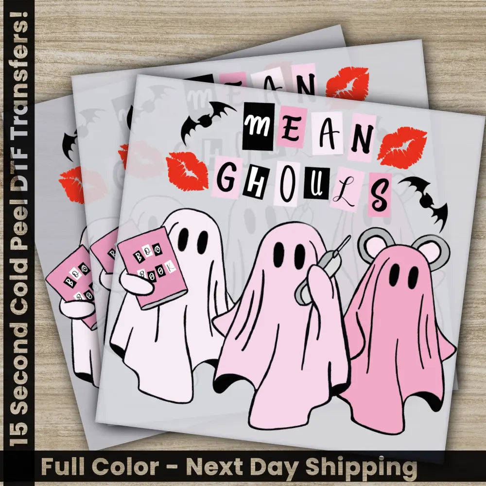 Mean Ghouls Halloween Transfers Ready to Press Personalized DTF Transfers For Family Gifts Heat Press DTF Transfers