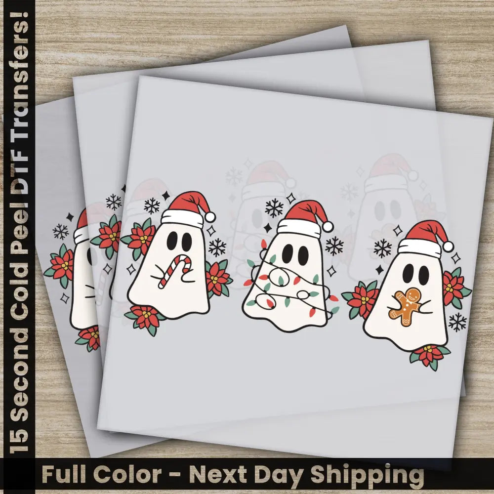 Merry Christmas DTF Transfers Ready to Press Personalized Gifts Direct to Film Sublimation Screen Prints Fast Shipping