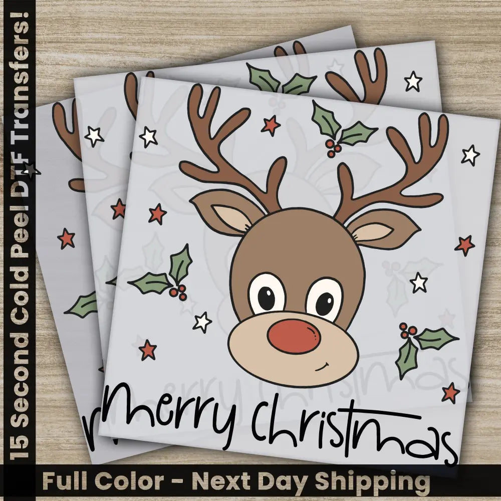 Merry Christmas DTF Transfers Ready to Press Personalized Gifts Direct to Film Sublimation Screen Prints Fast Shipping