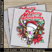 Load image into Gallery viewer, Merry Christmas Christmas DTF Transfers Ready to Press Personalized Gifts Direct to Film Sublimation Screen Prints Fast
