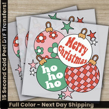 Load image into Gallery viewer, Merry Christmas DTF Transfers Ready to Press Personalized Gifts Direct to Film Sublimation Screen Prints Fast Shipping
