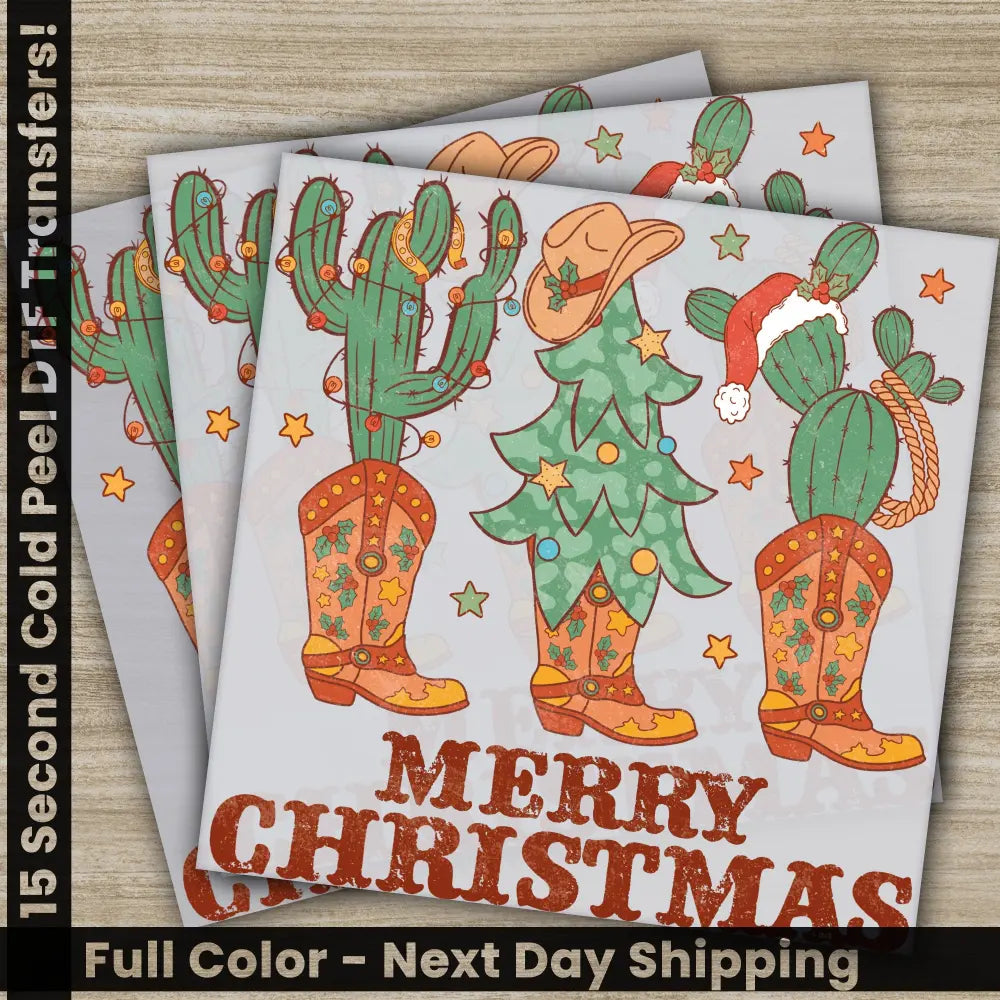 Merry Christmas High Quality DTF Christmas Transfers Ready to Press Fast Shipping Personalized Gifts Trendy Sublimation