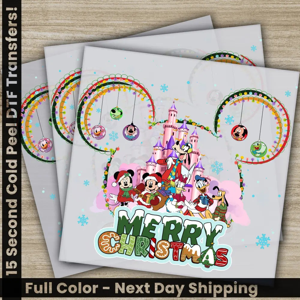Merry Christmas Ready to Press Christmas DTF Transfers Personalized Gifts for Shirts Fast Shipping High Quality DTF