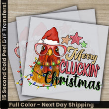 Load image into Gallery viewer, Merry Cluckin’ Christmas DTF Transfers Ready to Press Personalized Gifts Direct to Film Sublimation Screen Prints
