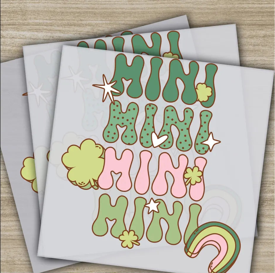 Mini Clovers St. Patrick’s Day Transfers Ready to Press Personalized DTF Transfers St. Patrick’s Gifts Heat Press DTF