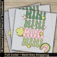 Load image into Gallery viewer, Mini Clovers St. Patrick’s Day Transfers Ready to Press Personalized DTF Transfers St. Patrick’s Gifts Heat Press
