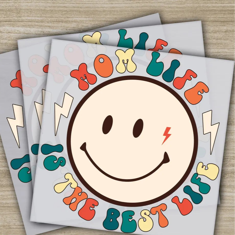 Mom Life Is The Best Life Mother’s Day Transfers Ready to Press Personalized DTF Transfers Mother’s Day Gifts Heat