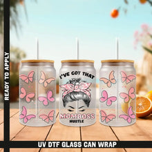 Load image into Gallery viewer, Momboss Mama UV DTF Wrap For Glass Cup 16oz Glass Cup Cute Stickers For Cups Gift Sticker Cup For Mama
