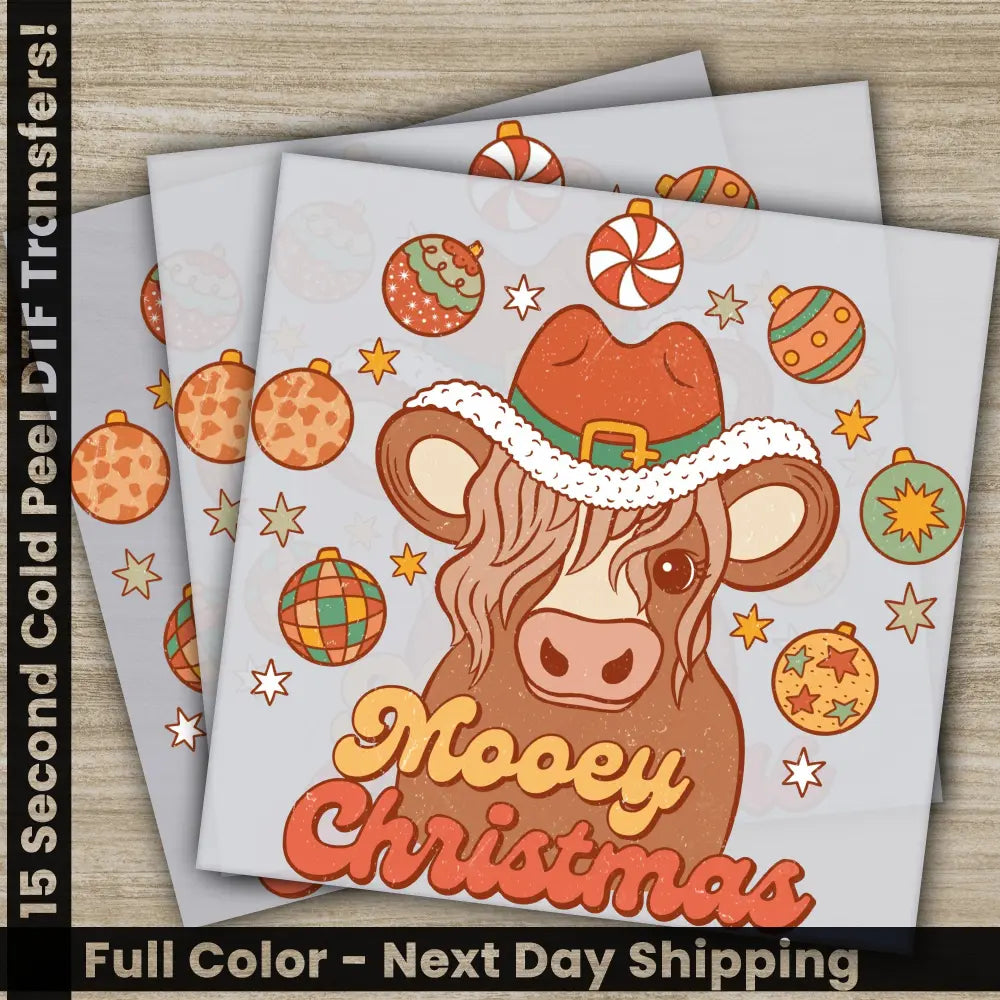 Mooey Christmas DTF Transfers Personalized Gifts Ready to Press High Quality Fast Shipping Screen Prints for Shirts