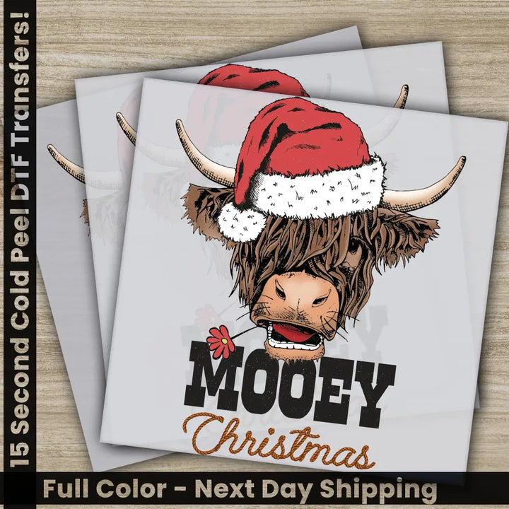 Mooey Christmas Christmas DTF Transfers Ready to Press Personalized Gifts for Shirts High Quality Trendy Designs Fast