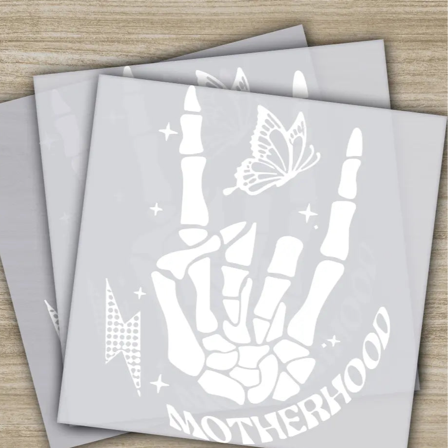 Motherhood Skeleton Hand Ready to Press Personalized DTF Transfers Heat Press DTF Transfer
