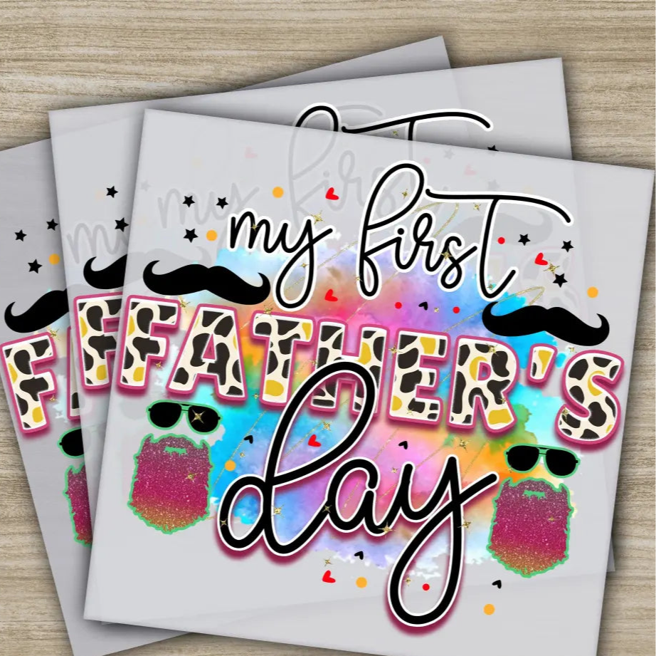 My First Father’s Day Transfers Ready to Press Personalized DTF Transfers Father’s Day Gifts Heat Press DTF Transfers