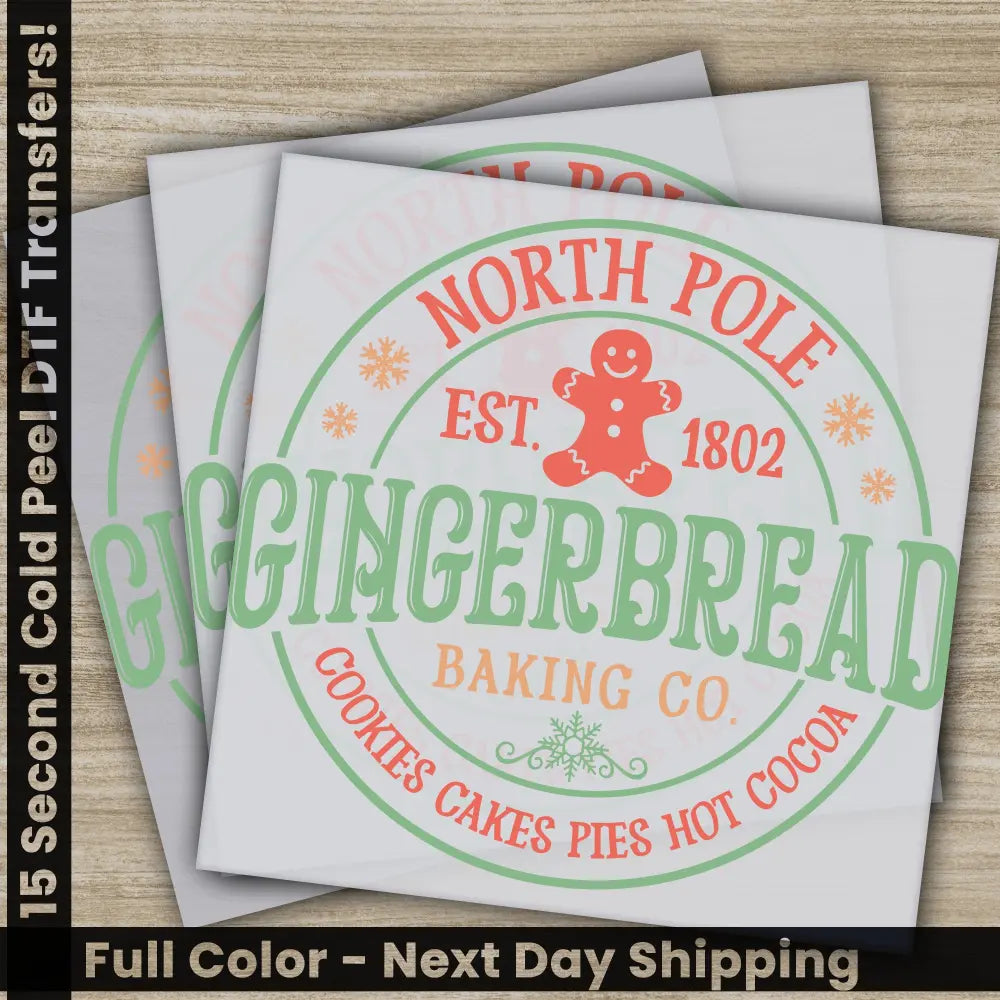 North Pole Christmas DTF Transfers Ready to Press Fast Shipping Personalized Image Transfers High Quality Trendy
