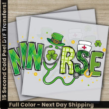 Load image into Gallery viewer, Nurse Nurse Cap St. Patrick’s Day Transfers Ready to Press Personalized DTF Transfers St. Patrick’s Gifts Heat
