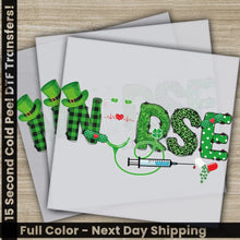 Load image into Gallery viewer, Nurse Patrick’s Hat St. Patrick’s Day Transfers Ready to Press Personalized DTF Transfers St. Patrick’s Gifts
