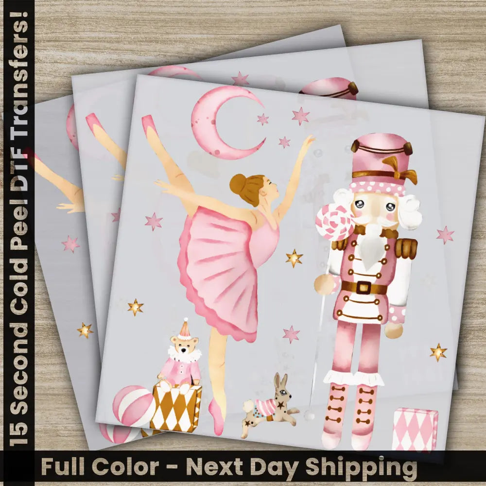 Nutcracker Christmas DTF Transfers Ready to Press Personalized Gifts Direct to Film Sublimation Screen Prints Fast