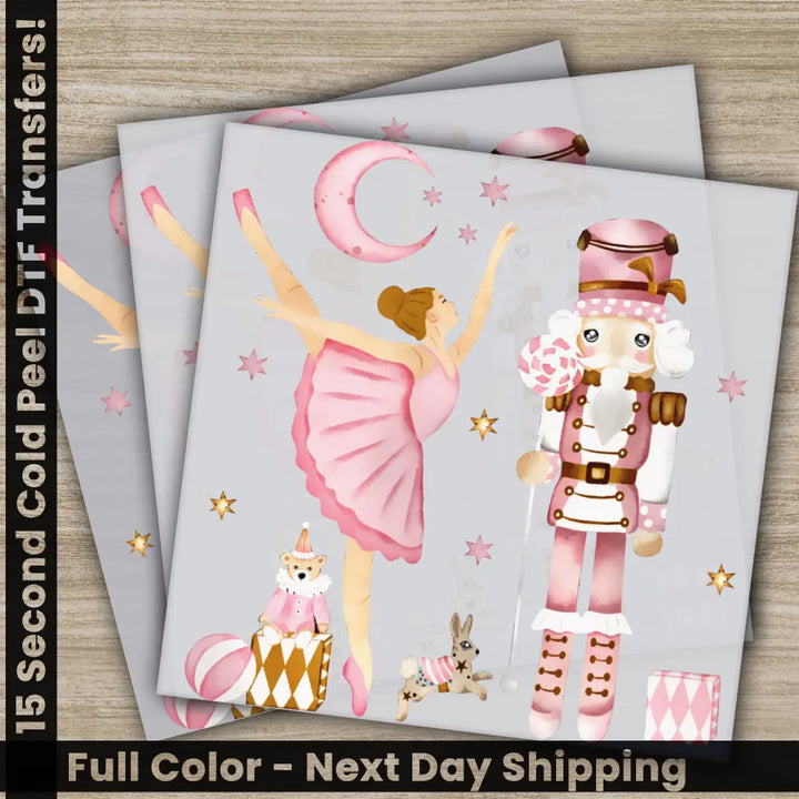 Nutcracker Christmas DTF Transfers Ready to Press Personalized Gifts Direct to Film Sublimation Screen Prints Fast