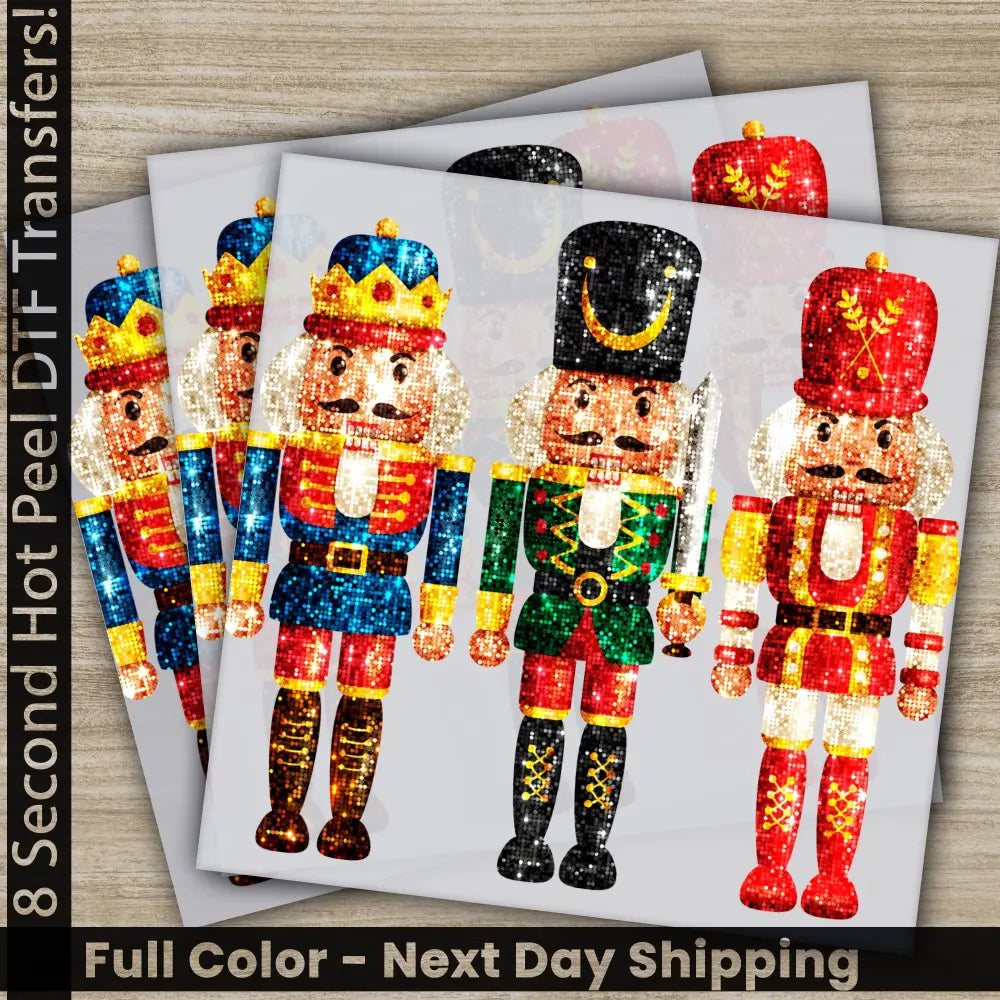Nutcracker Christmas DTF Transfers Ready to Press Personalized Gifts Direct to Film Sublimation Screen Prints Fast