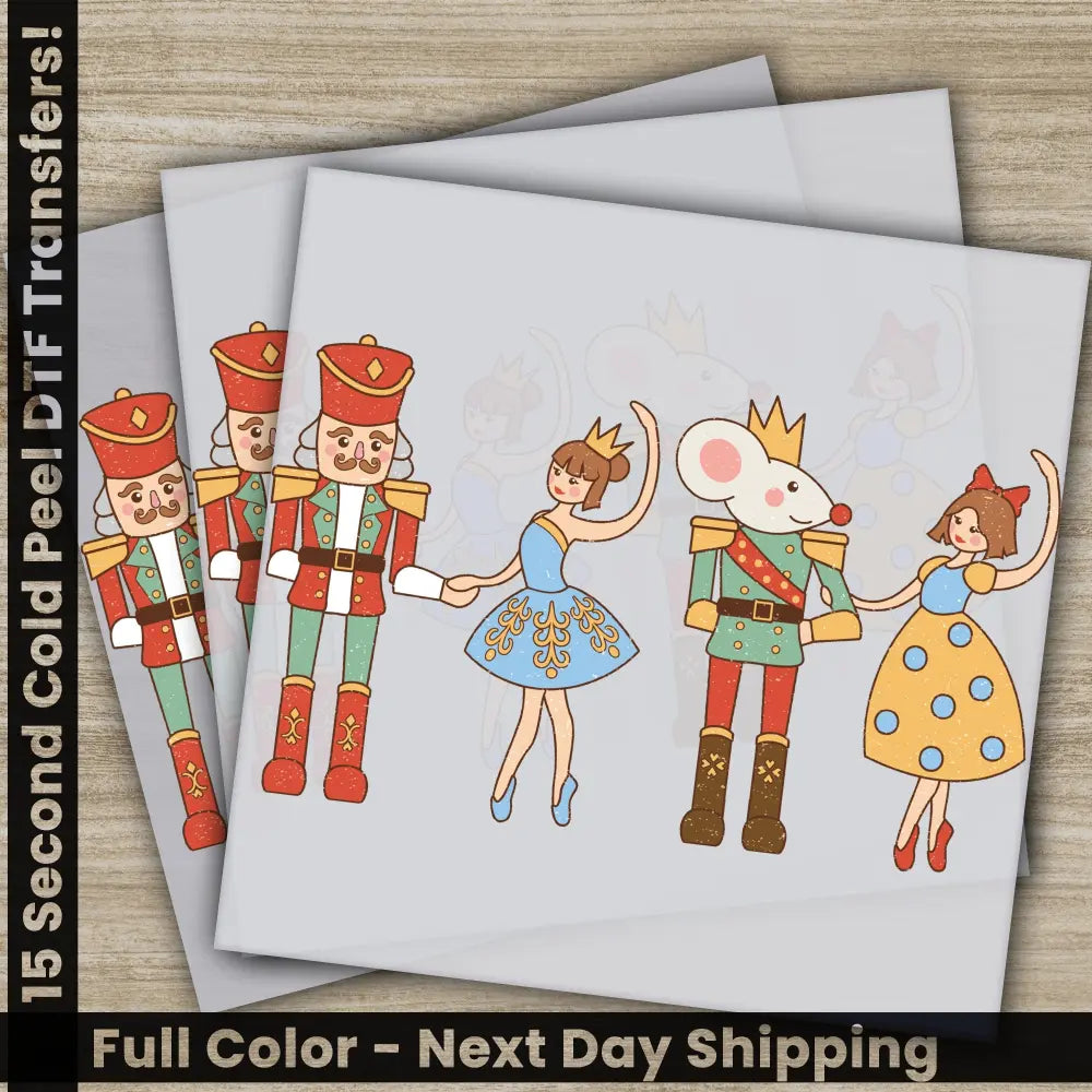 Nutcracker PNG Christmas DTF Transfers Personalized Image Prints for Shirts Trendy and High Quality Fast Shipping