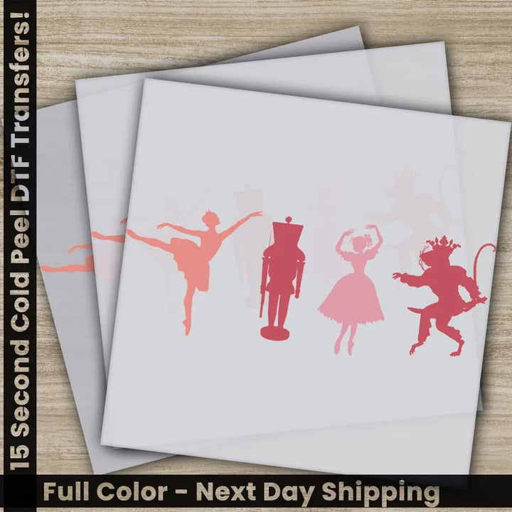 Nutcrackers Christmas DTF Transfers Ready to Press Personalized Gifts Direct to Film Sublimation Screen Prints Fast