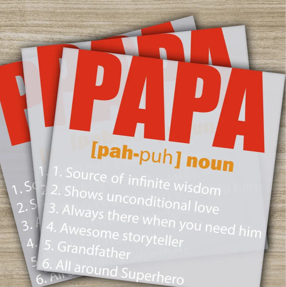 Papa Fathers Day Transfers Ready to Press Personalized DTF Transfers Father’s Day Gifts Heat Press DTF Transfers