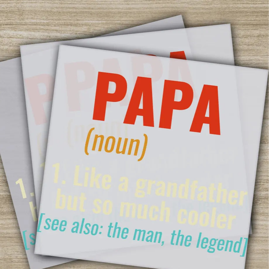 Papa Fathers Day Transfers Ready to Press Personalized DTF Transfers Father’s Day Gifts Heat Press DTF Transfers