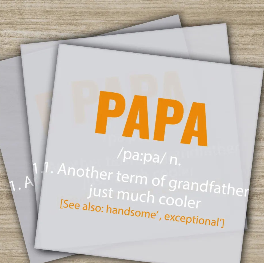 Papa Fathers Day Transfers Ready to Press Personalized DTF Transfers Father’s Day Gifts Heat Press DTF Transfers