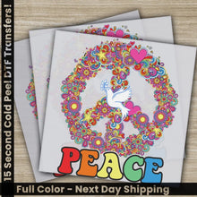 Load image into Gallery viewer, Peace Colorful Ready to Press Personalized DTF Transfers Heat Press DTF Transfer
