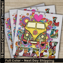 Load image into Gallery viewer, Peace Love Colorful Ready to Press Personalized DTF Transfers Heat Press DTF Transfer
