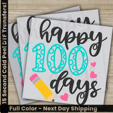 Load image into Gallery viewer, Pencil Heart 100 Days Of School Transfers Ready to Press Personalized DTF Transfers 100 Days Of School Gifts Heat Press
