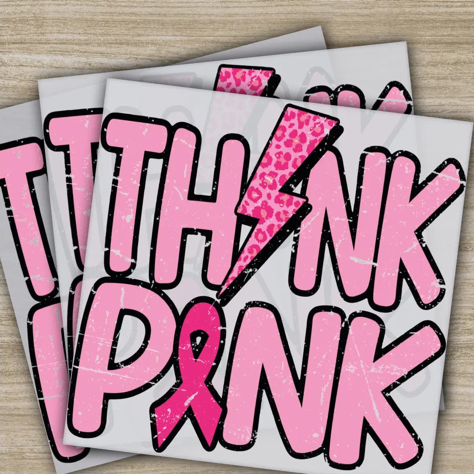 Pink Out Awareness Bow Cancer In October Ready to Press Personalized DTF Transfers Heat Press DTF Transfers