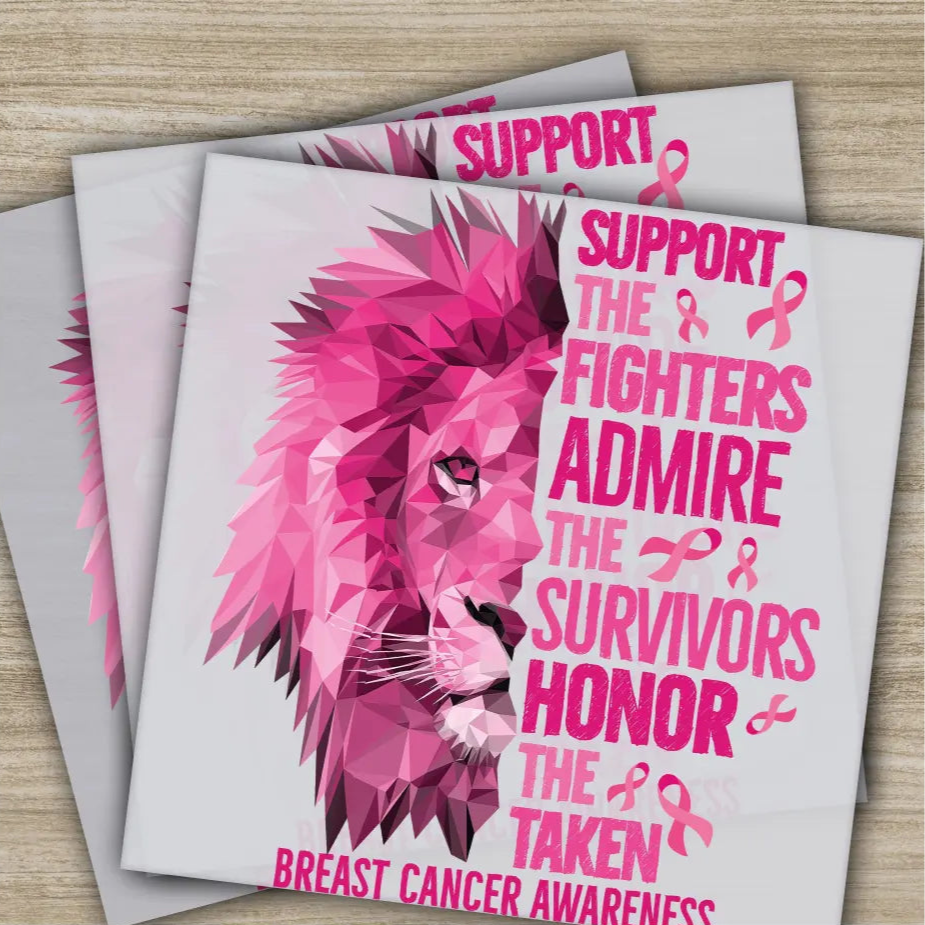 Pink Out Awareness Bow Cancer In October Ready to Press Personalized DTF Transfers Heat Press DTF Transfers