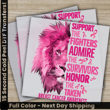 Load image into Gallery viewer, a pair of posters with a pink lion on them
