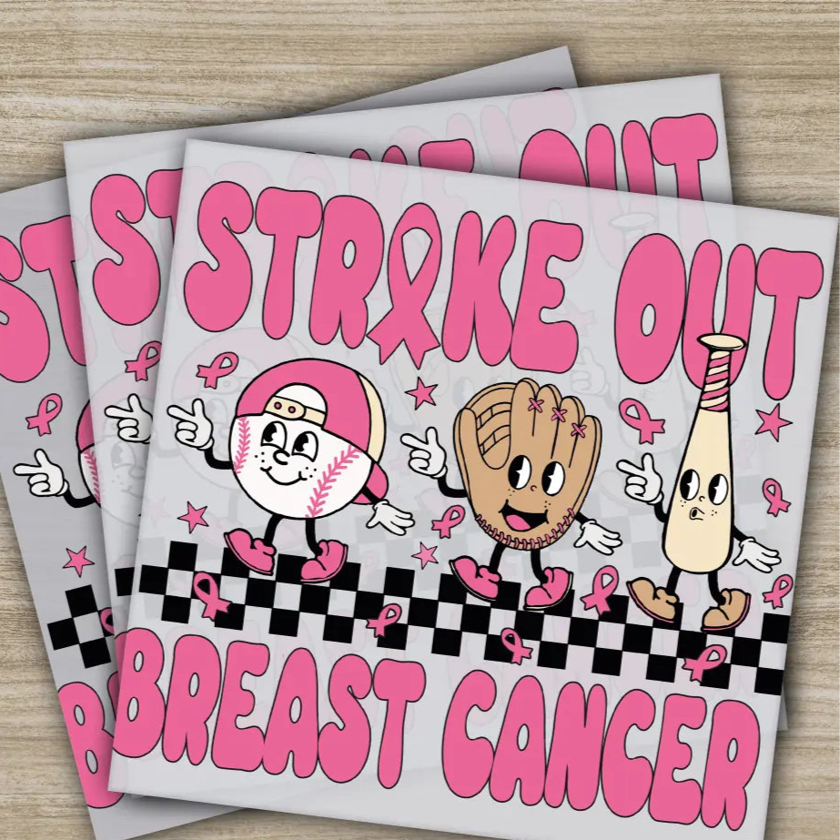 Pink Out Awareness Bow Cancer In October Ready to Press Personalized DTF Transfers Heat Press DTF Transfers