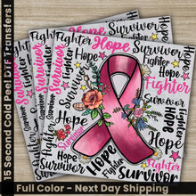 Load image into Gallery viewer, Pink Out Awareness Bow Cancer In October Ready to Press Personalized DTF Transfers Heat Press DTF Transfers
