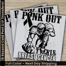 Load image into Gallery viewer, Pink Out Awareness Bow Cancer In October Ready to Press Personalized DTF Transfers Heat Press DTF Transfers
