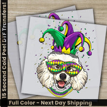 Load image into Gallery viewer, Poodle Dog Lover Jester Tank Mardi Gras Transfers Ready to Press Personalized DTF Transfers Mardi Gras Gifts Heat Press
