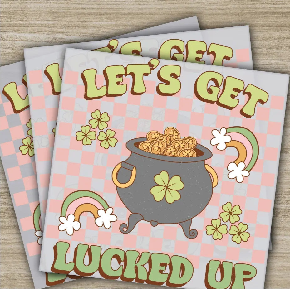Pot Of Gold Clevers St. Patrick’s Day Transfers Ready to Press Personalized DTF Transfers St. Patrick’s Gifts Heat