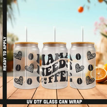 Load image into Gallery viewer, Premium UV DTF Wrap For Glass Cup 16oz Glass Cup Cute Stickers For Cups Gift Sticker Cup
